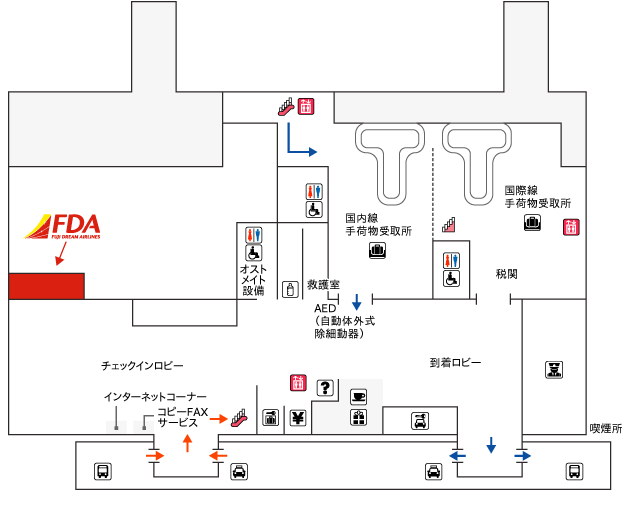 いわて花巻空港FDAチェックイン