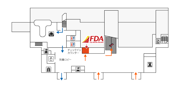 山形空港FDAチェックイン